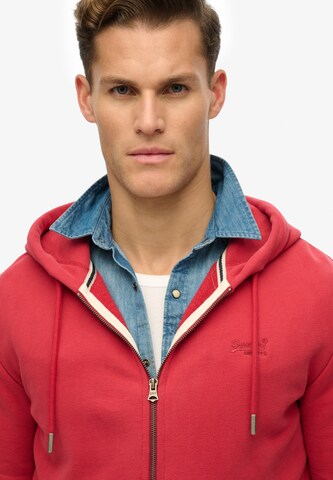 Superdry Sweatvest 'Essential' in Rood