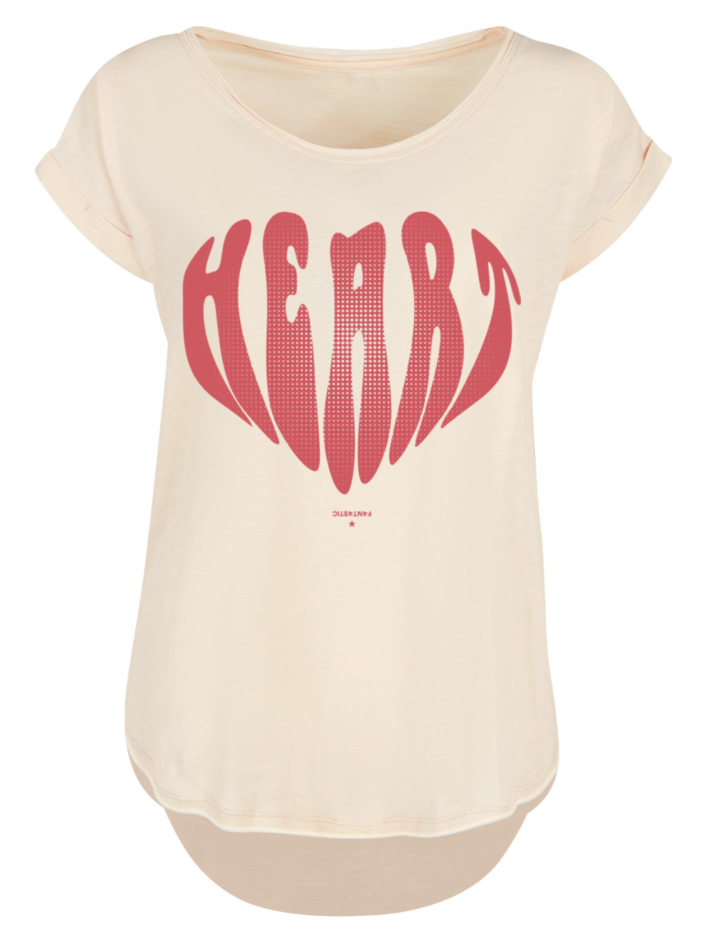 F4NT4STIC Shirt 'Valentinstag Herz' in Beige: Vorderseite