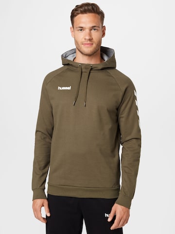 Sweat de sport Hummel en vert : devant