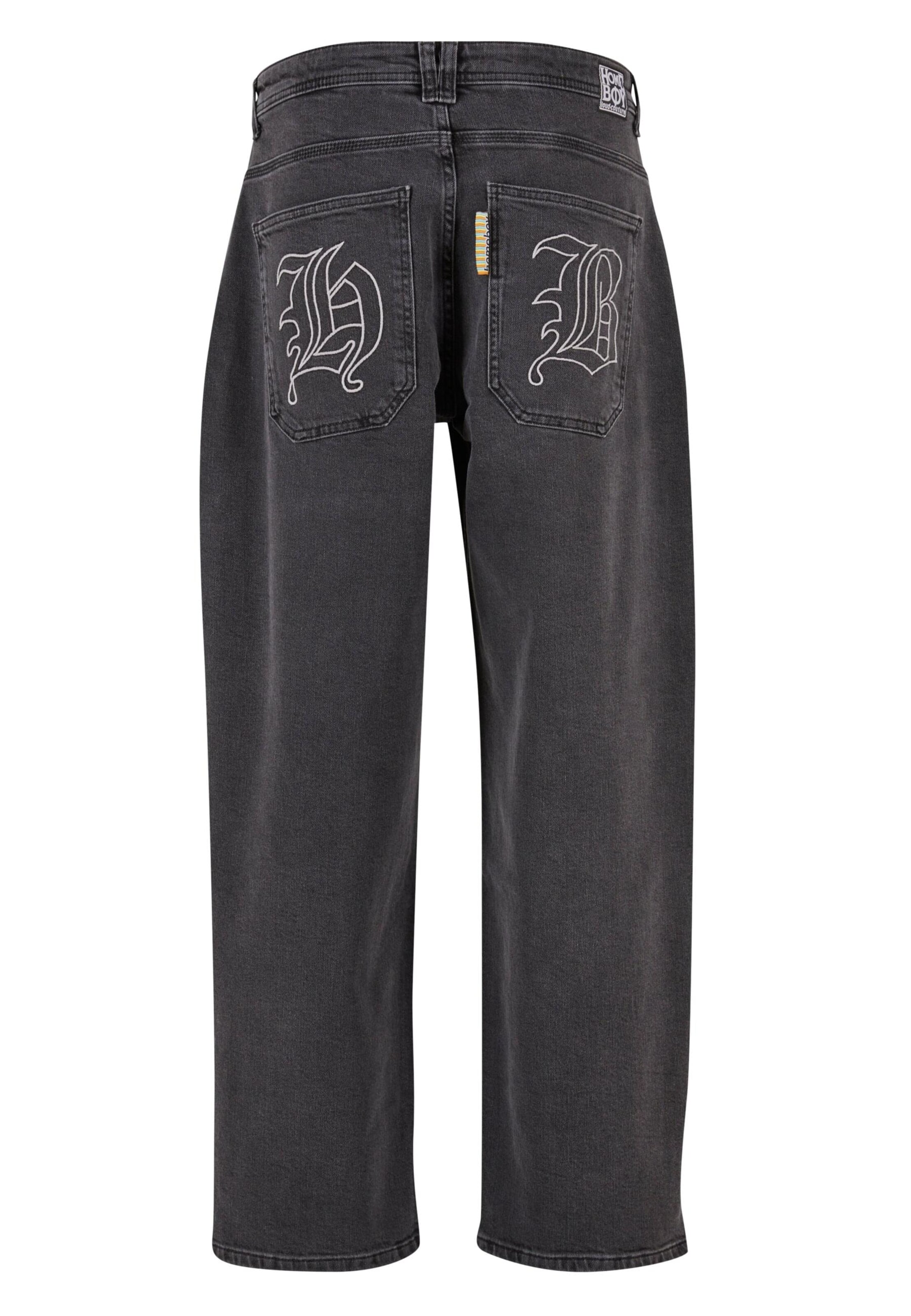 HOMEBOY Široke hlačnice Kavbojke 'X-tra Monster Gothic' | siva barva