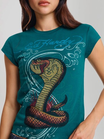 Ed Hardy T-shirt i blå: framsida