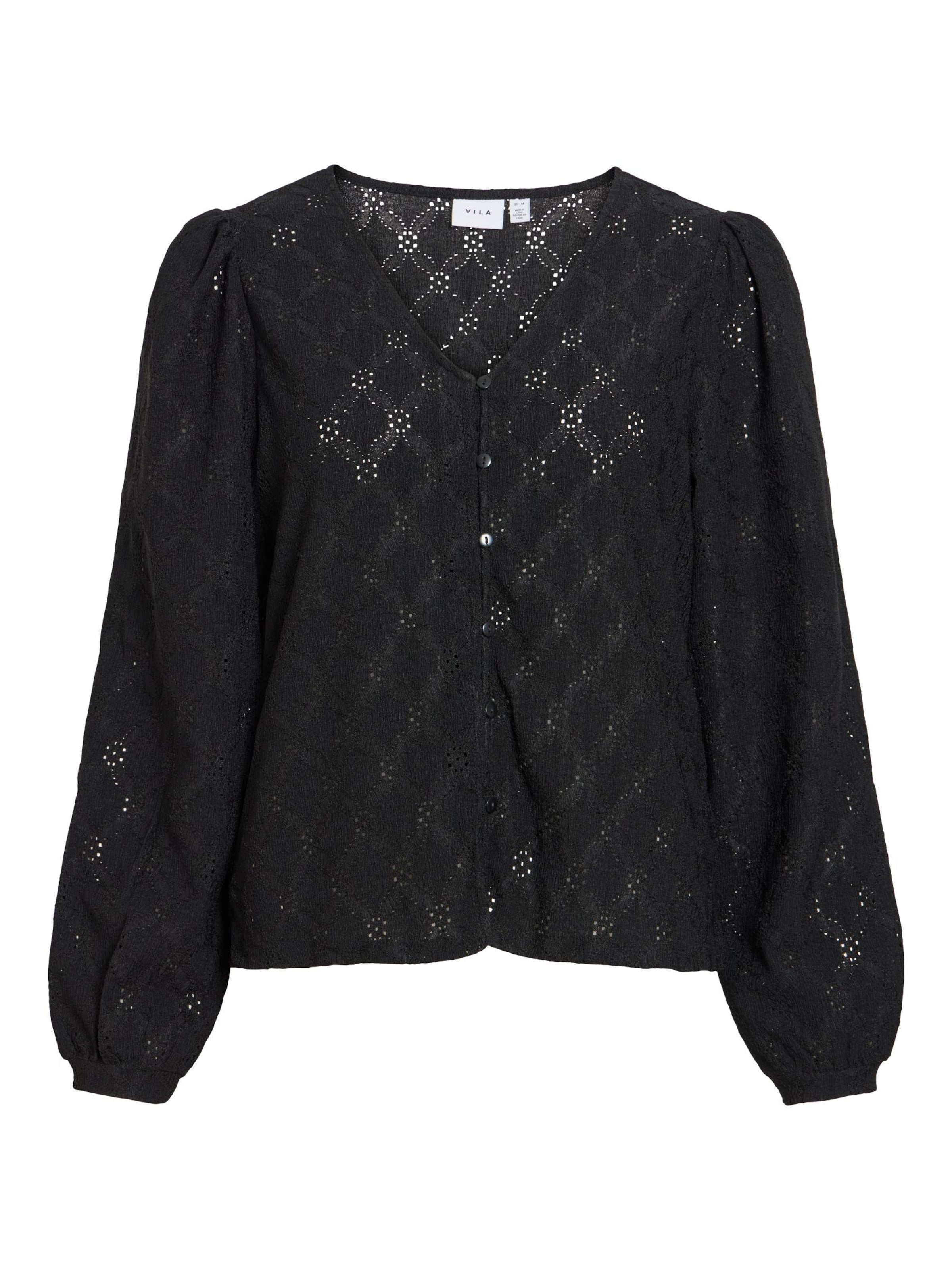 VILA Bluse 'ABBI' in Schwarz: Vorderseite