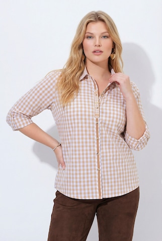 Ulla Popken Klederdracht blouse in Beige