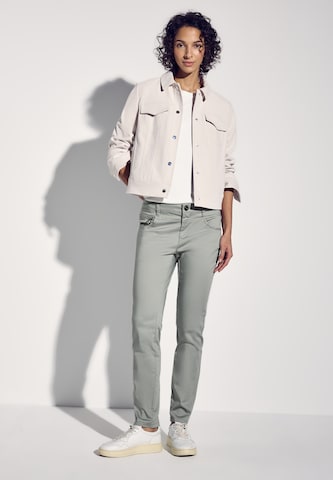 STREET ONE Slimfit Hose im Casual Fit in Grün