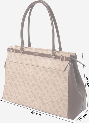 GUESS Shoppingväska 'SESTRI CARRYALL' i beige