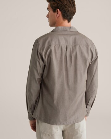 WE Fashion Regular fit Button Up Shirt in Grey