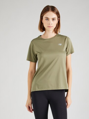 new balance - Camiseta funcional 'Essentials' en verde: frente