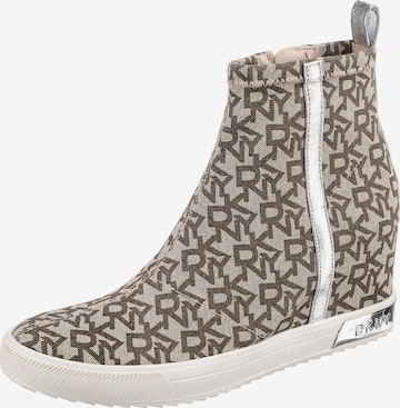 DKNY Ankle Boots 'Cali' in Beige: front