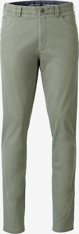MEYER Regular Chino Pants 'Dublin' in Green: front