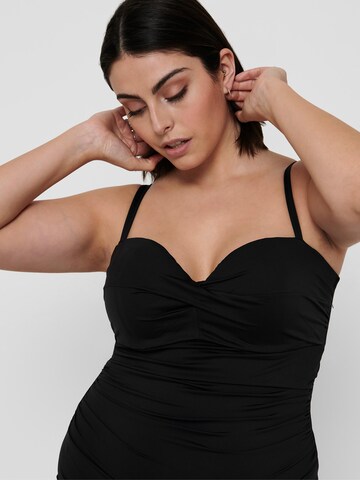 ONLY Carmakoma Bustier Badeanzug 'Elly' in Schwarz