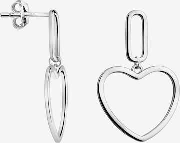 Sofia Milani Ohrringe 'Heart' in Silber: Vorderseite