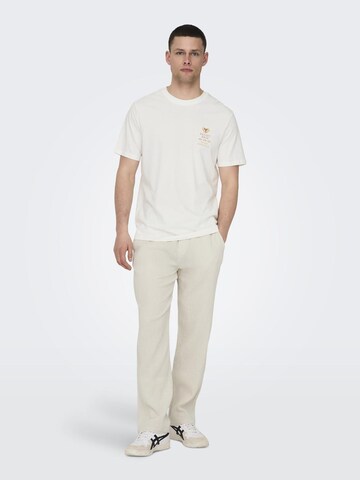 Only & Sons Koszulka 'MANUEL' w kolorze biały