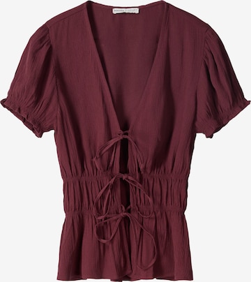 BershkaBluza - crvena boja: prednji dio