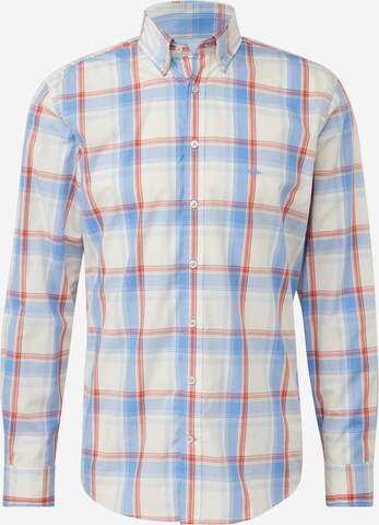 FYNCH-HATTON Regular fit Overhemd in Blauw: voorkant