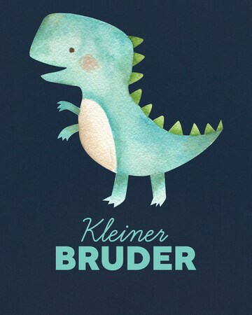 watabout.kids Shirt 'Dinosaurier 03 Kleiner Bruder' in Blue