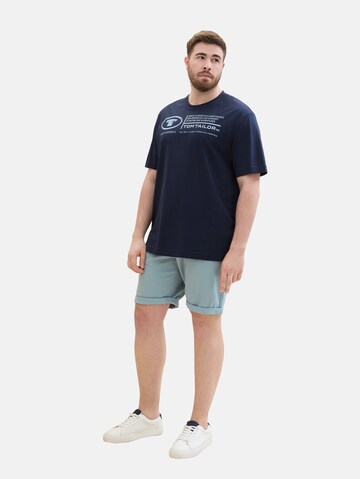 TOM TAILOR Men + Regular Shorts in Grün