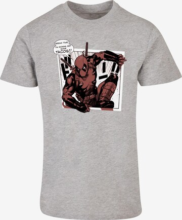 ABSOLUTE CULT Shirt 'Deadpool - Tacos Breaktime' in Grey: front