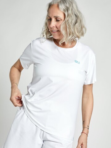 SPORTKIND - Camiseta funcional 'Loose Fit Short Sleeve Shirt' en blanco