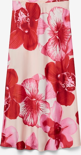 VERO MODA Suknja 'VMREBA HIBISCA' veličine 34 u roza / pastelno roza / tamno crvena / bijela, Pregled proizvoda