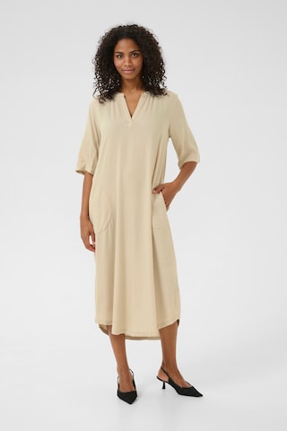 Robe-chemise 'Milia' Kaffe en beige : devant