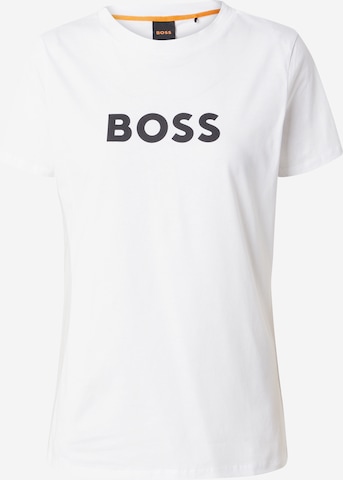T-shirt 'C_Elogo_5' BOSS en blanc : devant
