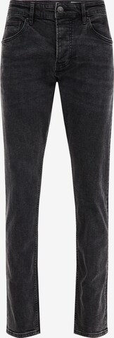 WE Fashion Slim fit Jeans in Black: front