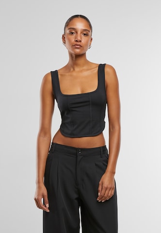 Urban Classics Top in Schwarz: Vorderseite