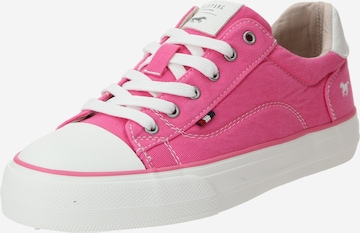 MUSTANG Låg sneaker i rosa: framsida