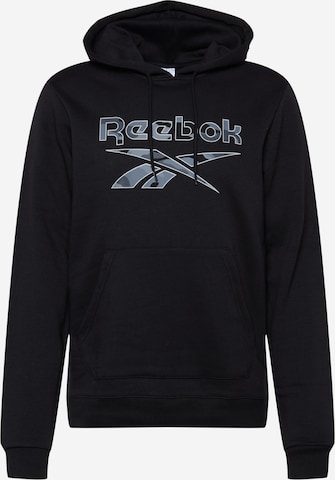Reebok Sportsweatshirt 'Identity' in Zwart: voorkant