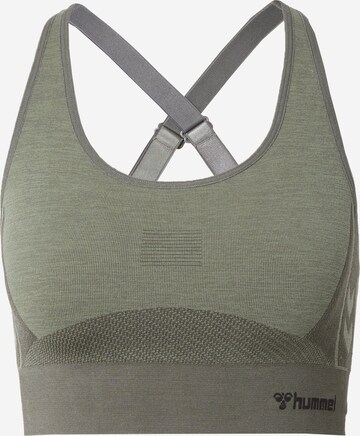 Hummel Bustier Sporttop in Grün: predná strana