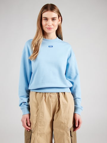 HUGO Sweatshirt 'Delessa' in Blue: front