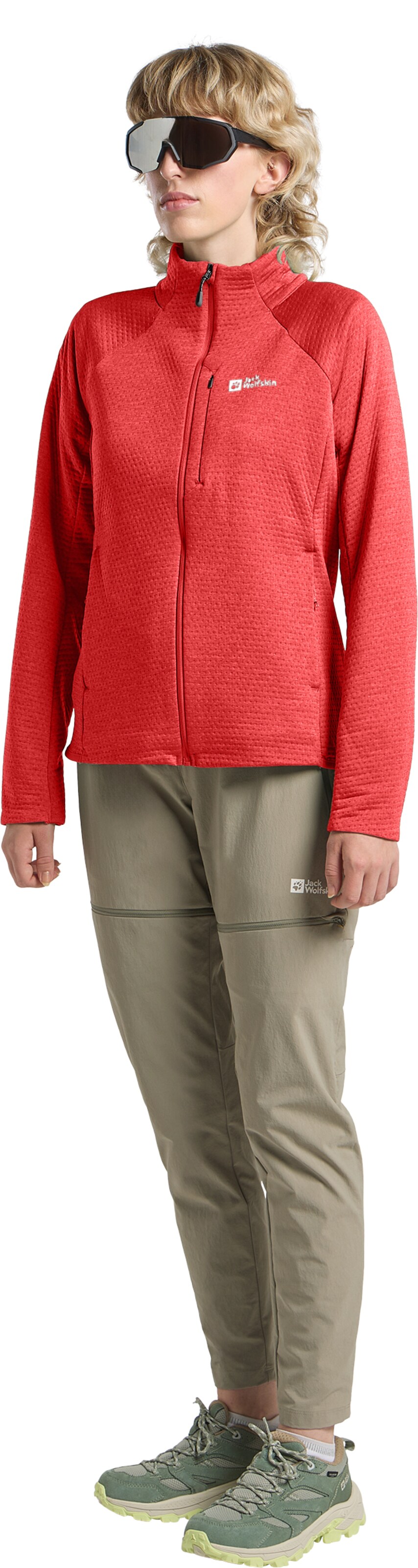 Veste en polaire fonctionnelle JACK WOLFSKIN en rouge