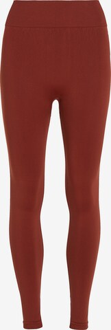 Skinny Pantalon de sport TOMMY HILFIGER en marron : devant