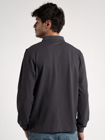 GORG Shirt 'Herren Langarm Poloshirt aus 100% Bio-Baumwolle' in Grijs
