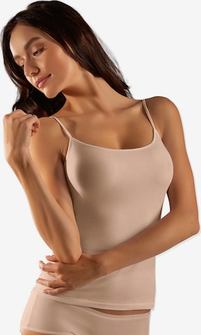 Nina von C. Undershirt 'Pure' in Brown: front