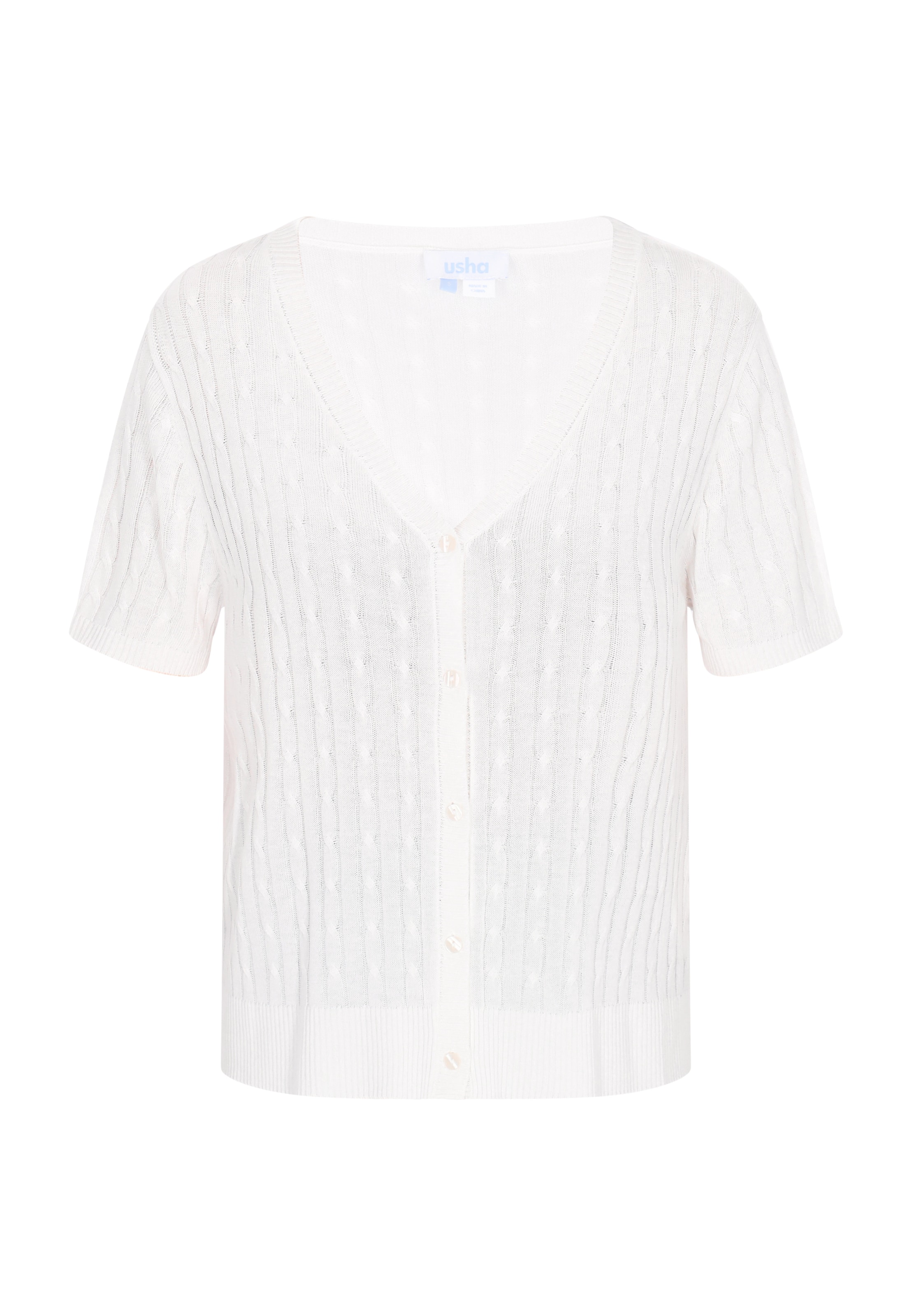 usha BLUE LABEL Strickjacke in Weiß: Vorderseite