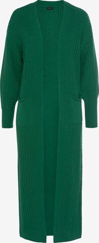 LAURA SCOTT Knit Cardigan in Green: front