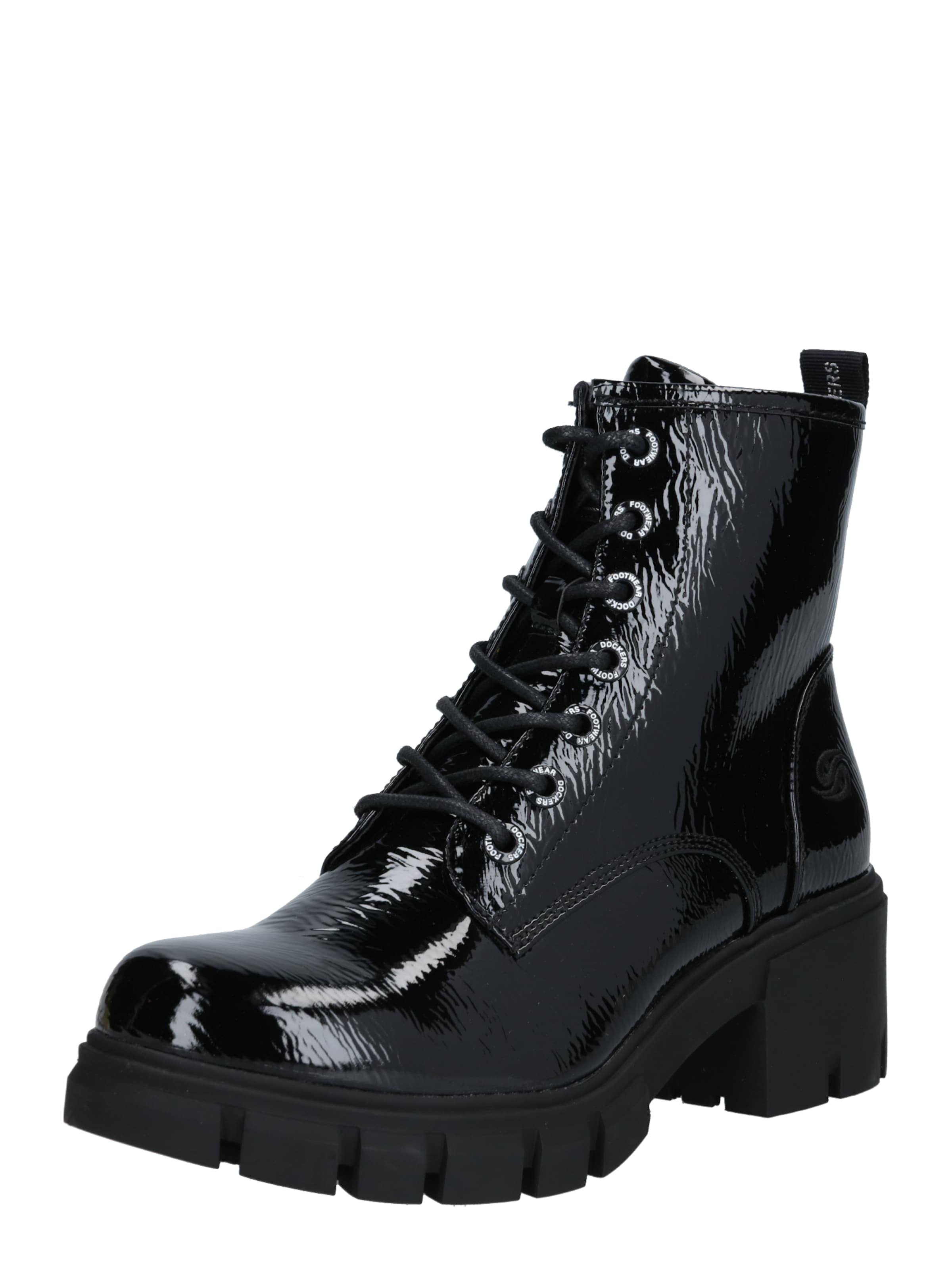 Dockers by Gerli Veterlaarsjes in Zwart: voorkant