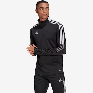 ADIDAS SPORTSWEAR Athletic Sweatshirt 'Tiro 21 Warm' in Black: front