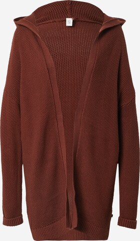QS Knit Cardigan in Brown: front