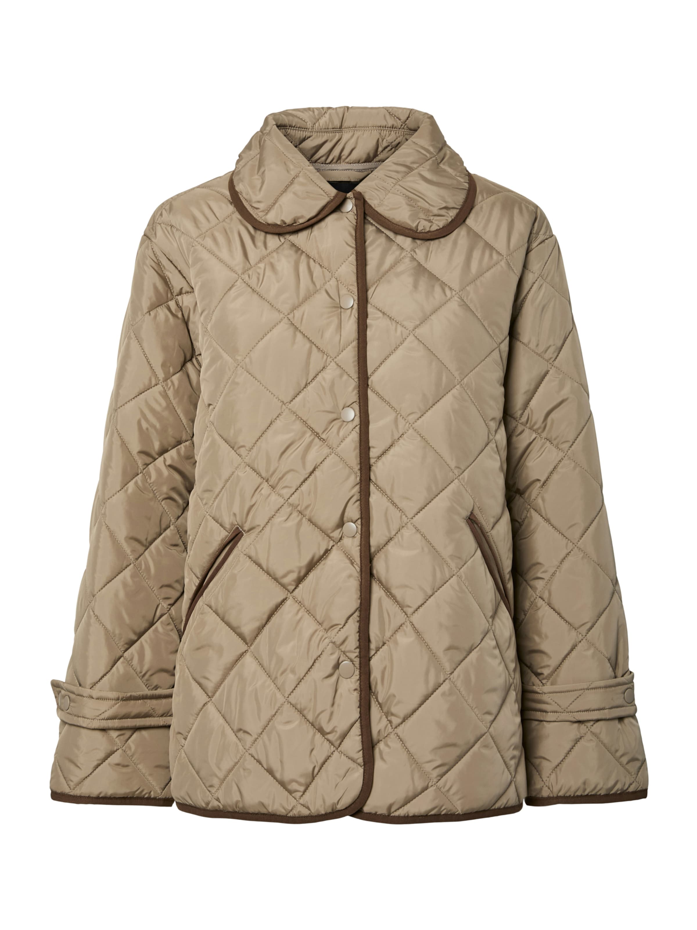 PIECES Välikausitakki värissä harmaa: etupuoli