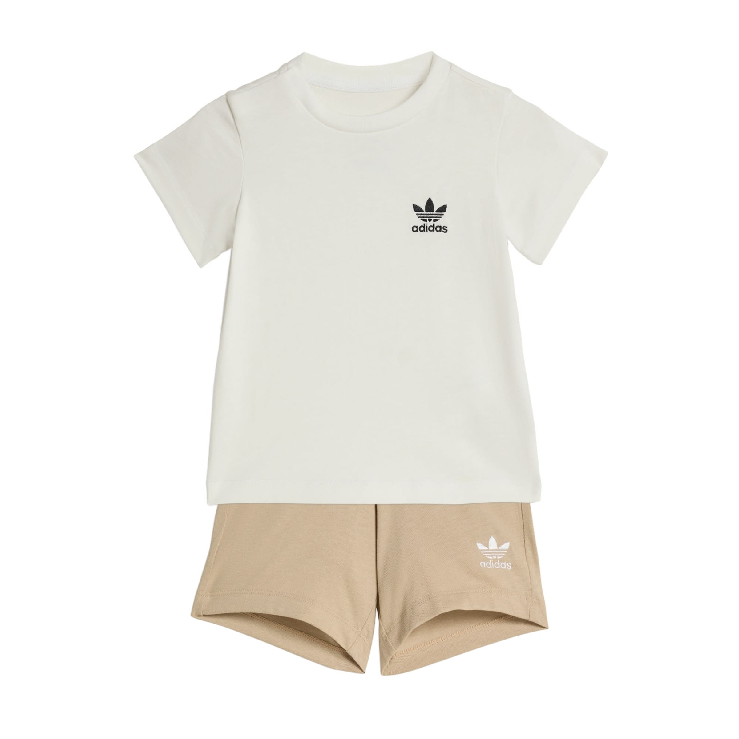 ADIDAS ORIGINALS - Conjunto 'Trefoil Essentials' en beige: frente