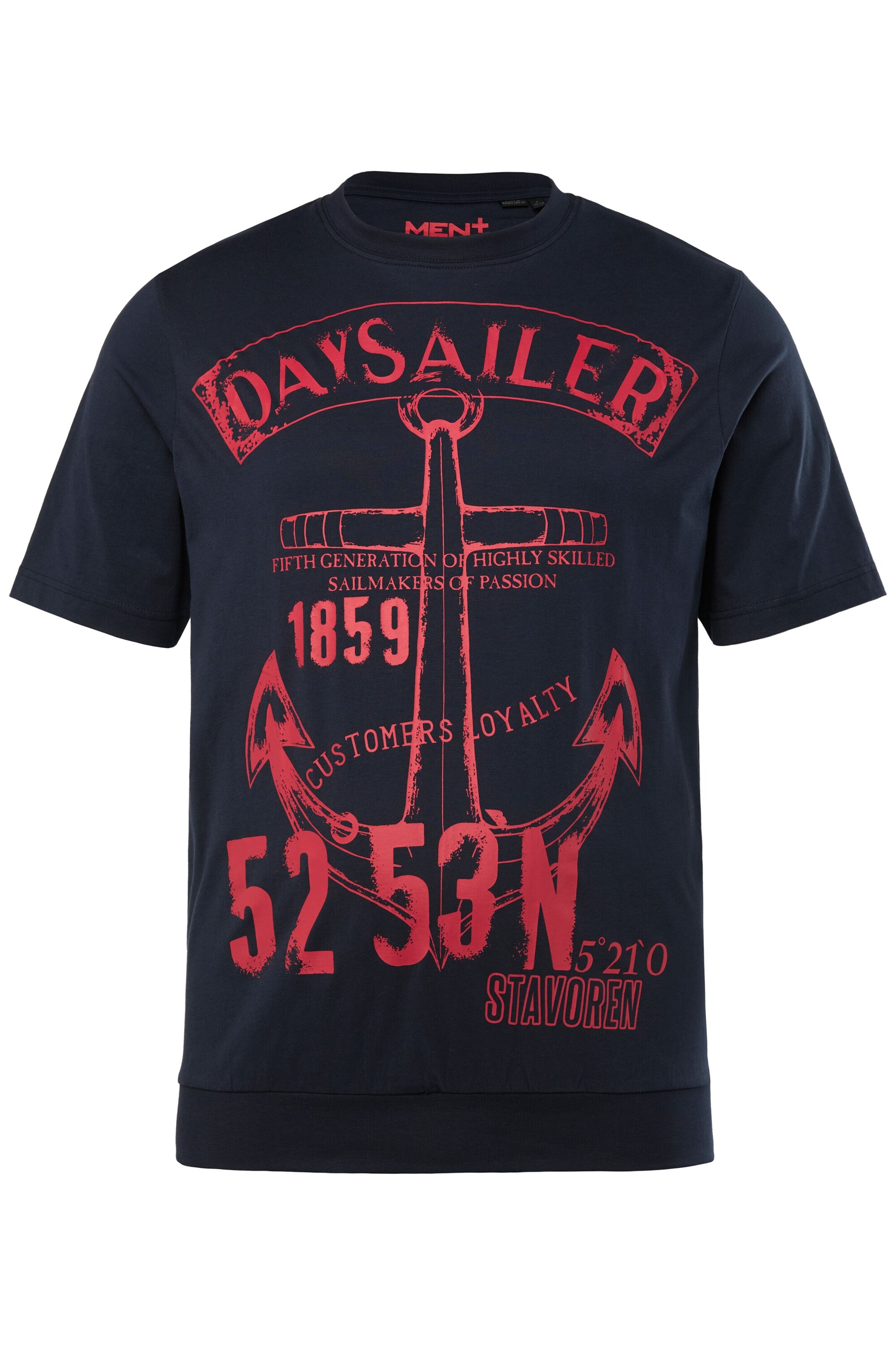 T-Shirt Men Plus en bleu : devant