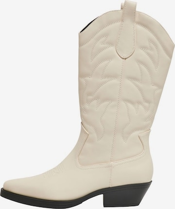 Bottes de cowboy ONLY en blanc : devant