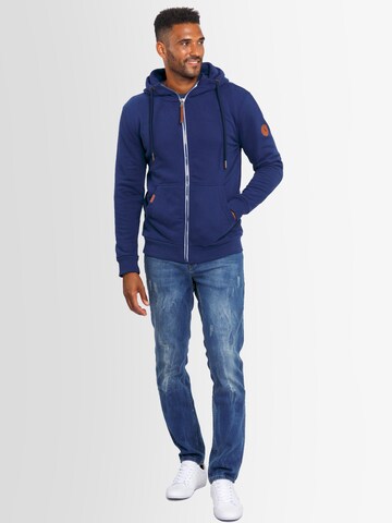 Alessandro Salvarini Zip-Up Hoodie 'Geenio' in Blue