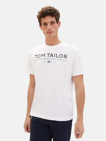 TOM TAILOR T-shirt i vit: framsida