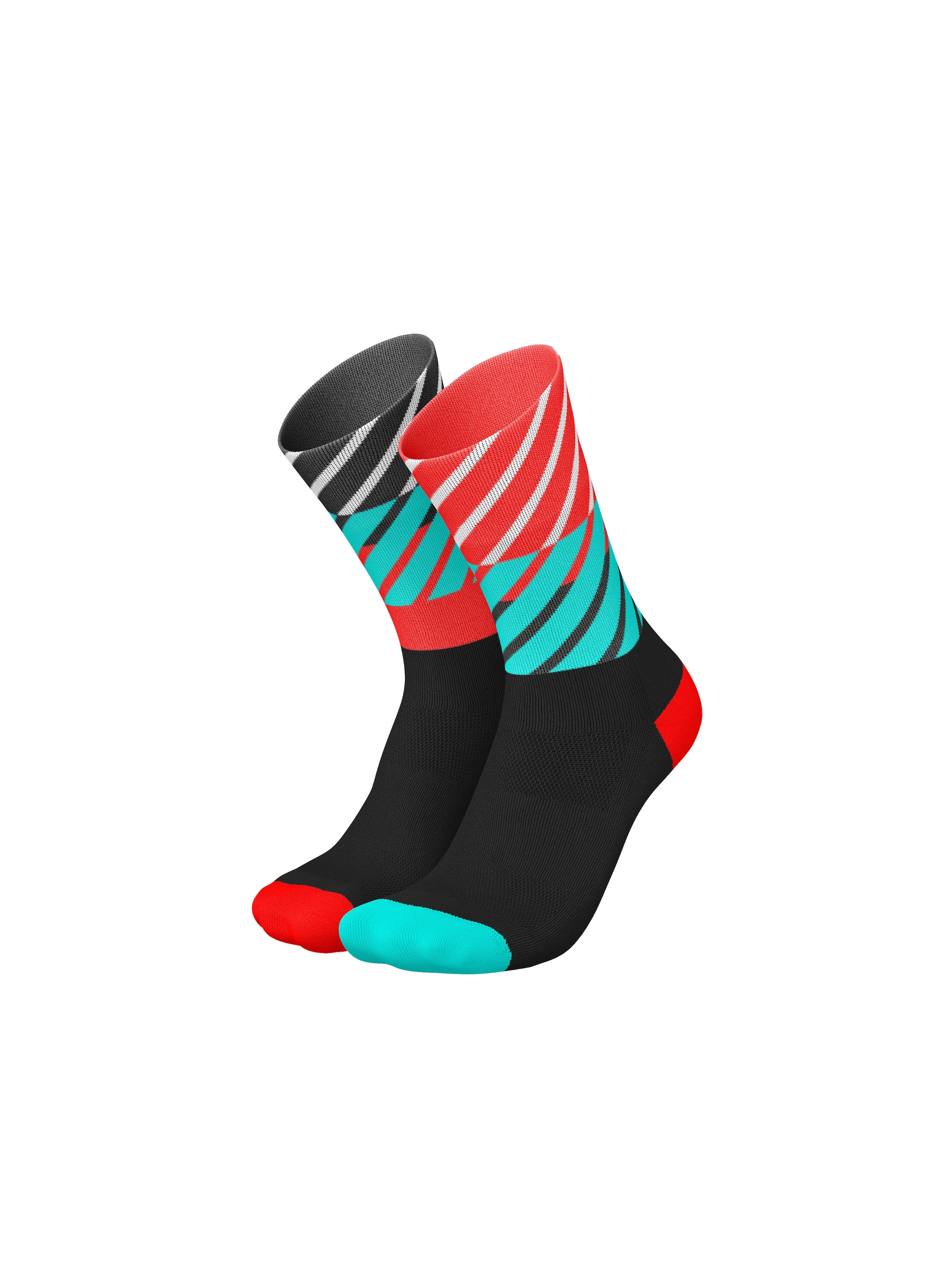 INCYLENCE Athletic Socks 'DIAGONALS' in Black: front