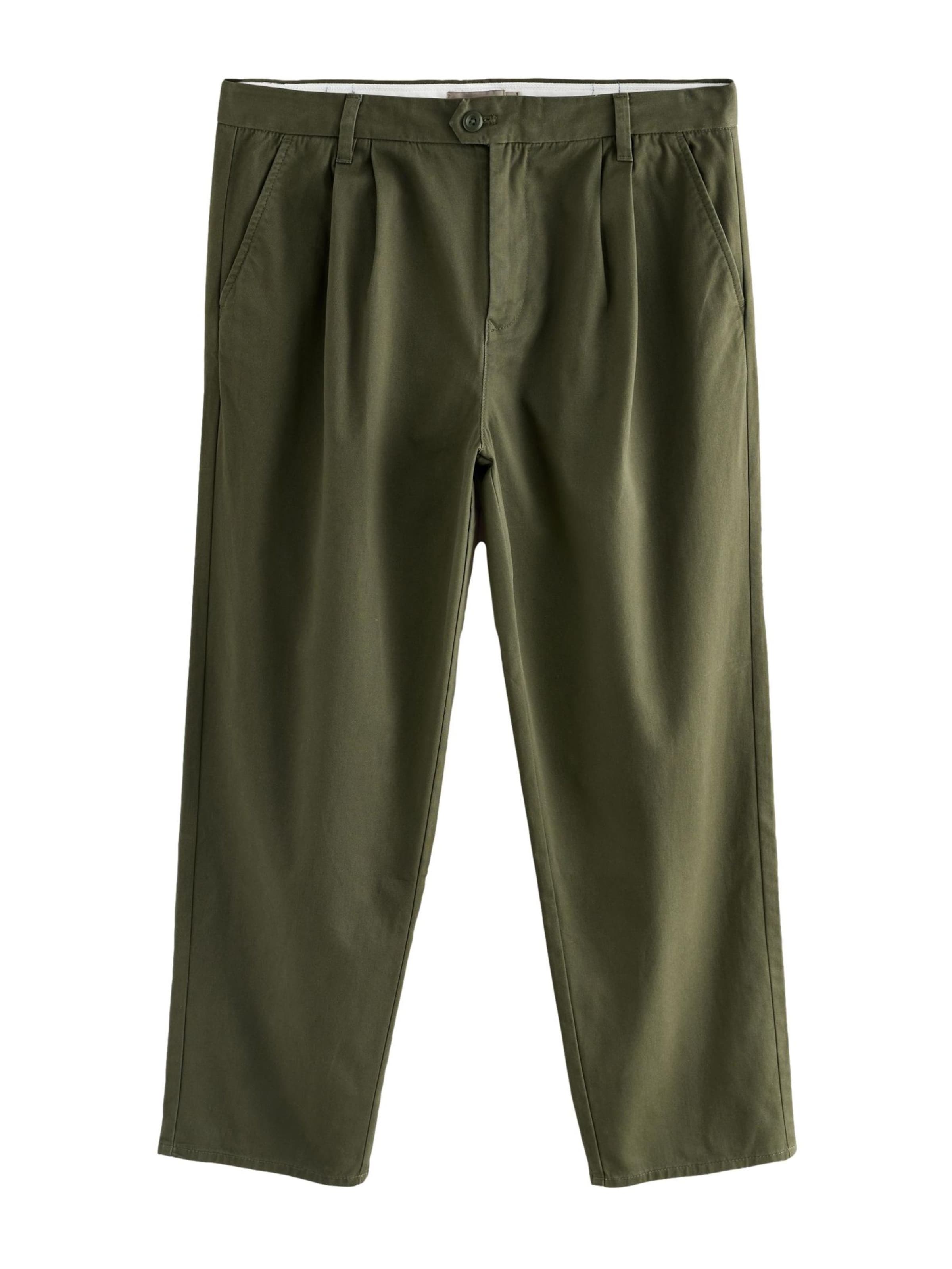 Next Loosefit Chino in Groen: voorkant