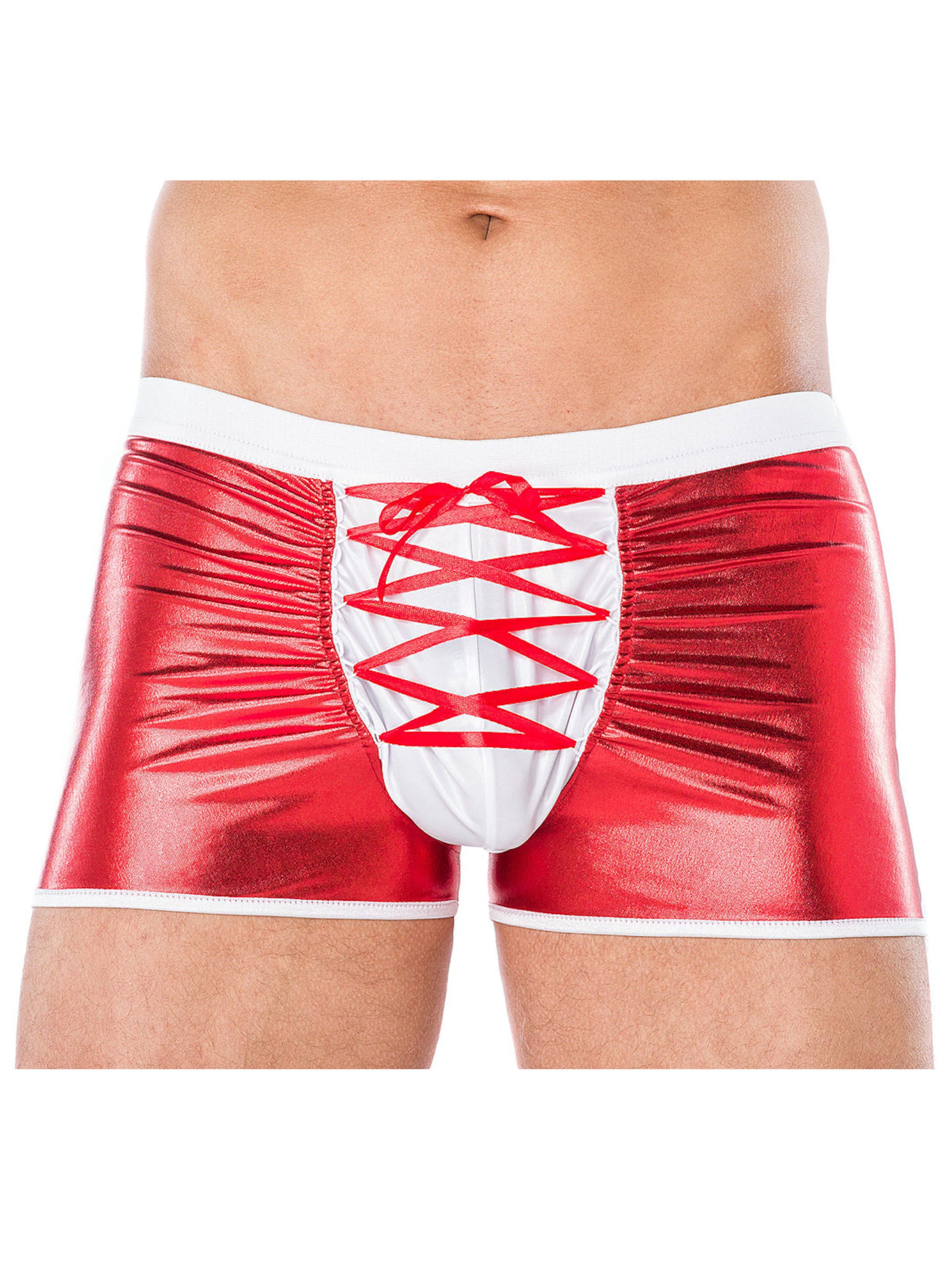 Andalea Boxer shorts 'Weihnachts Wetlook-Boxer' in Red: front