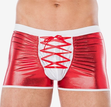 Andalea Boxershorts 'Weihnachts Wetlook-Boxer' in Rot: Vorderseite